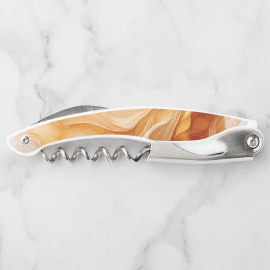 アンバーブランデー抽象芸術インクウェディングパーティーID1089 ソムリエナイフ (裏面)