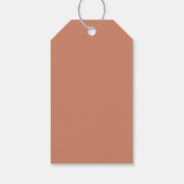 アンバーホワイトパンプキンキュートオレンジ秋フローラ ギフトタグ (裏面)