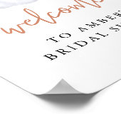 アンバーホワイトパンプキン秋ブライダルシャワーへようこそ ポスター (角)