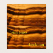 アンバーモダンクリスタル – ハンディマン・ビジネス・カード 名刺 (外部フラット)