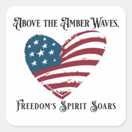 アンバー波の上7月の独立記念日 スクエアシール