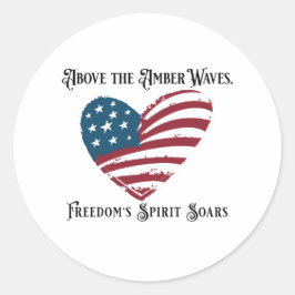 アンバー波の上7月の独立記念日 ラウンドシール