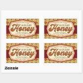 アンバー澄んワイルドフラワーハニーjar製品ラベル 長方形シール (シート)