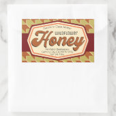 アンバー澄んワイルドフラワーハニーjar製品ラベル 長方形シール (バッグ)