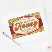 アンバー澄んワイルドフラワーハニーjar製品ラベル 長方形シール (封筒)
