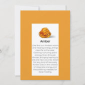 アンバー結晶意味ジュエリー表示カードラベル シーズンカード (正面)