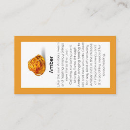 アンバー結晶意味ジュエリー表示カード 名刺