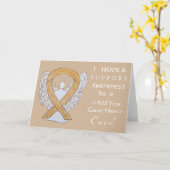 アンバー認識度カスタムリボンエンジェルカード カード (黄色い花)