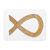 アンバー認識度リボンエンジェルアートマグネット マグネット (横)