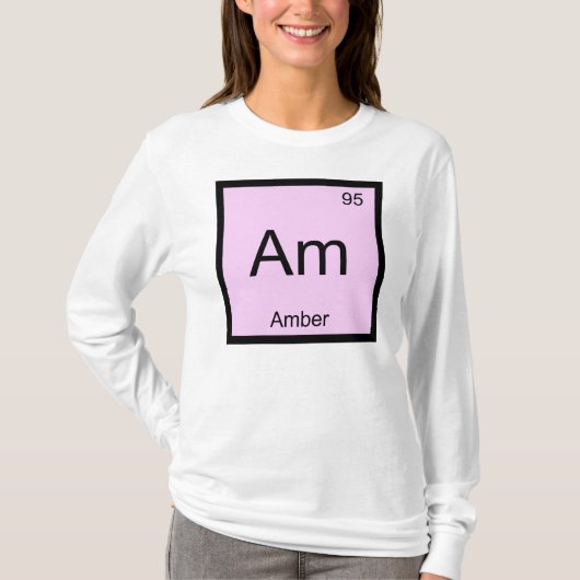 アンバー 名前 化学 元素 周期表 Tシャツ (正面)