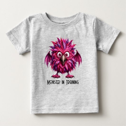 アンバー - 大きな目をした羽根の脅威 ベビーTシャツ (正面)