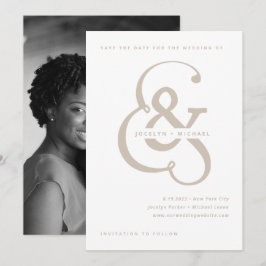 アンパお洒落サンド |白とベージュのフォトバック セーブザデート