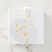 アンパエレガントサンドイニシャル結婚式の引き出物ラベル フェイバータグ (箱)