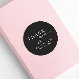 アンパエレガントサンド白黒結婚ズ・サンキュー ラウンドシール