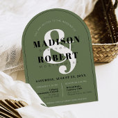 アンパエレガントンサンドセージ緑の写真アー結婚チ 招待状
