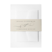 アンパエレガントンサンド・ベージュ炭ザ結婚ーズ 招待状ベリーバンド (正面例)