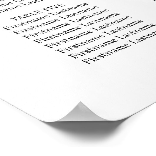 アンパエレガントンミニマル結婚スの座席表 ポスター (角)