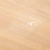 アンパエレガントン結婚サンド アクリル招待状 (レイダウン)