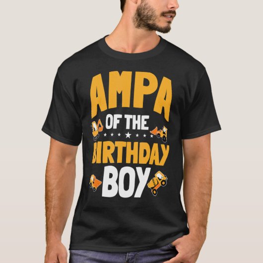 アンパオブザ誕生日ボーイ建築労働者Bday Tシャツ (正面)