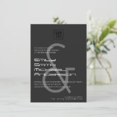 アンパサンドのリハーサルの夕食写真の結婚式の招待 招待状 (スタンド正面)