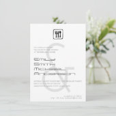 アンパサンドのリハーサルの夕食写真の結婚式の招待 招待状 (スタンド正面)