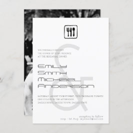 アンパサンドのリハーサルの夕食写真の結婚式の招待 招待状