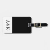 アンパサンドの優雅さ:ブラックハネムーンの荷物タグ ラゲッジタグ (正面横)