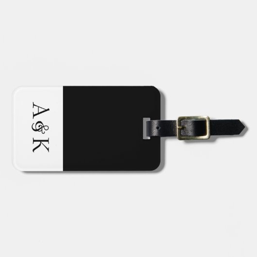 アンパサンドの優雅さ:ブラックハネムーンの荷物タグ ラゲッジタグ (正面横)
