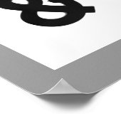 アンパサンドはっきりしたウォールアートポスター白黒 ポスター (角)