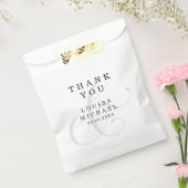 アンパサンドエレガントサンキュー結婚式の引き出物ラベル フェイバーバッグ (封をした状態)