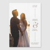 アンパサンドエレガントフォト日付マグネットカードの保存 マグネット招待状 (正面)