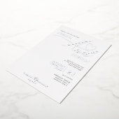 アンパサンドエレガントミニマル結婚ラリストの銀 箔招待状 (回転した状態)