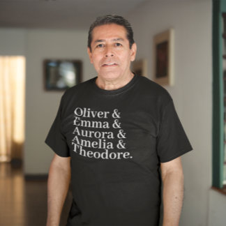 アンパサンドカスタムダーク付きグランドキッド名リスト Tシャツ