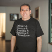 アンパサンドカスタムダーク付きグランドキッド名リスト Tシャツ