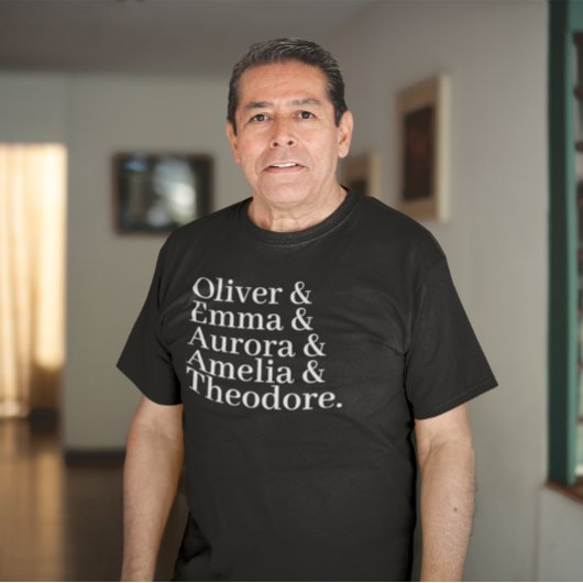 アンパサンドカスタムダーク付きグランドキッド名リスト Tシャツ