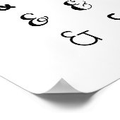 アンパサンドシンボルや象徴と署名ポスター ポスター (角)