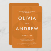 アンパサンドパステルマスタードイエロー結婚式招待状 招待状 (正面/裏面)