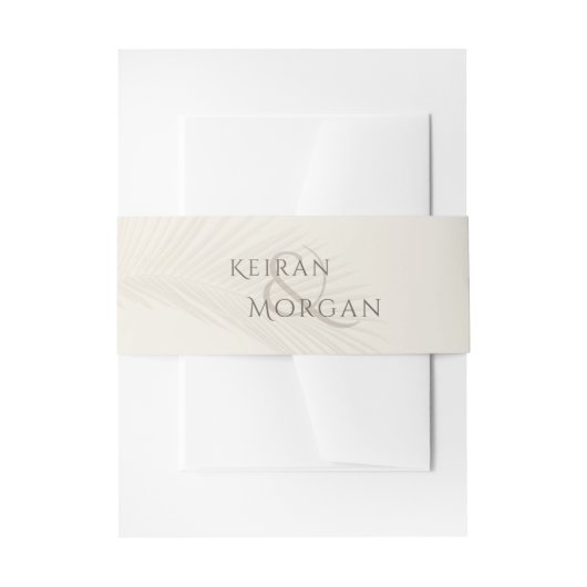 アンパサンドパームリーフビーチトロピカルブランチ 招待状ベリーバンド (正面例)