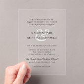 アンパサンドフォーマルエレガ伝統的ントウェディング アクリル招待状 (インサイチュ (ポータブル))