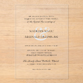 アンパサンドフォーマルエレガ伝統的ントウェディング アクリル招待状