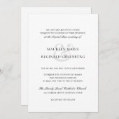 アンパサンドフォーマルエレガ伝統的ントウェディング 招待状 (正面/裏面)