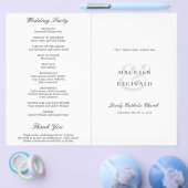 アンパサンドフォーマルカトリック予算結婚式 プログラム チラシ (シングル)