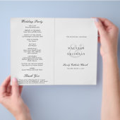 アンパサンドフォーマルカトリック予算結婚式 プログラム チラシ (手)