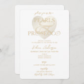 アンパサンドホワイトパール&プロセッコブライダルシャワーイン 招待状 (正面/裏面)
