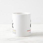 アンパサンドミニマルブラックタイポグラフィ コーヒーマグカップ (中央)