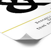 アンパサンドミニマルブラックタイポグラフィ ポスター (角)