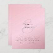 アンパサンドモダンウェディング招待QRコードRSVP (正面/裏面)