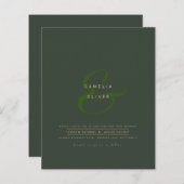 アンパサンドモダンウェディング招待QRコードRSVP (正面/裏面)