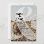 アンパサンドモダンオーバーレイ2枚の写真が日付を保存 セーブザデート (正面)