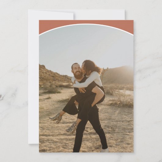 アンパサンドモダンテラコッタ2枚の写真は日付を保存 セーブザデート (裏面)